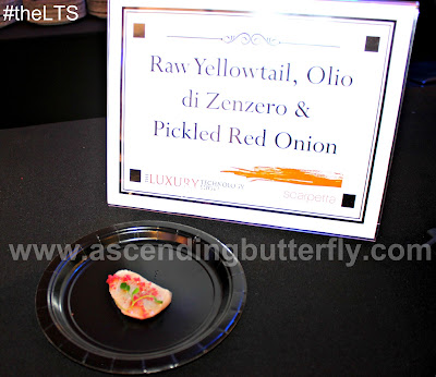 Scarpetta NYC presents Raw Yellowtail, Olio di Zenzero & Pickled Red Onio at New York Luxury Technology Show