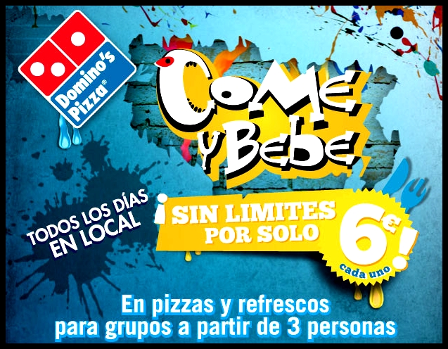 MADtime: Come sin lÃmites en Domino's Pizza por 6 euros dominos pizza cumpleaños