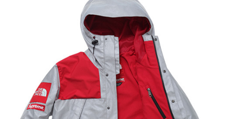 supreme x north face reflective jacket