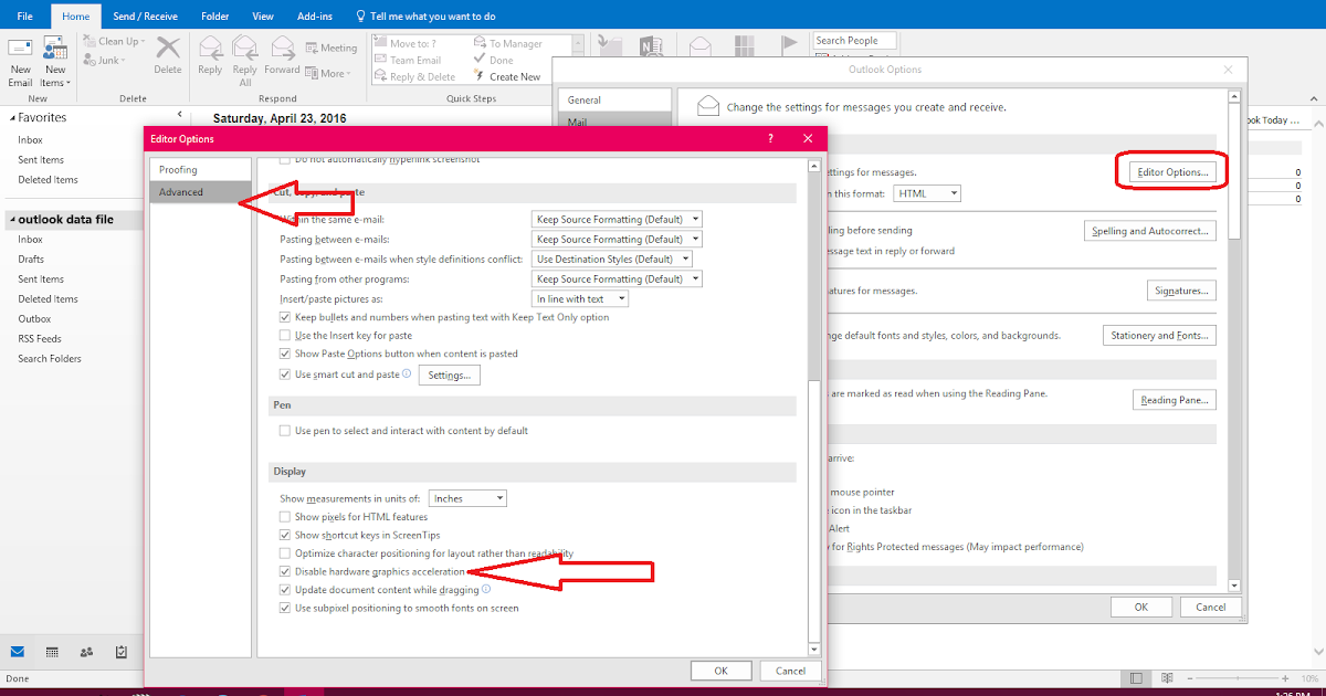 my outlook 2016 will not open in windows 7