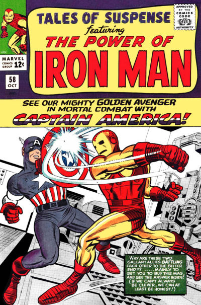 Dave's Comic Heroes Blog: Iron Man Vs. Captain America