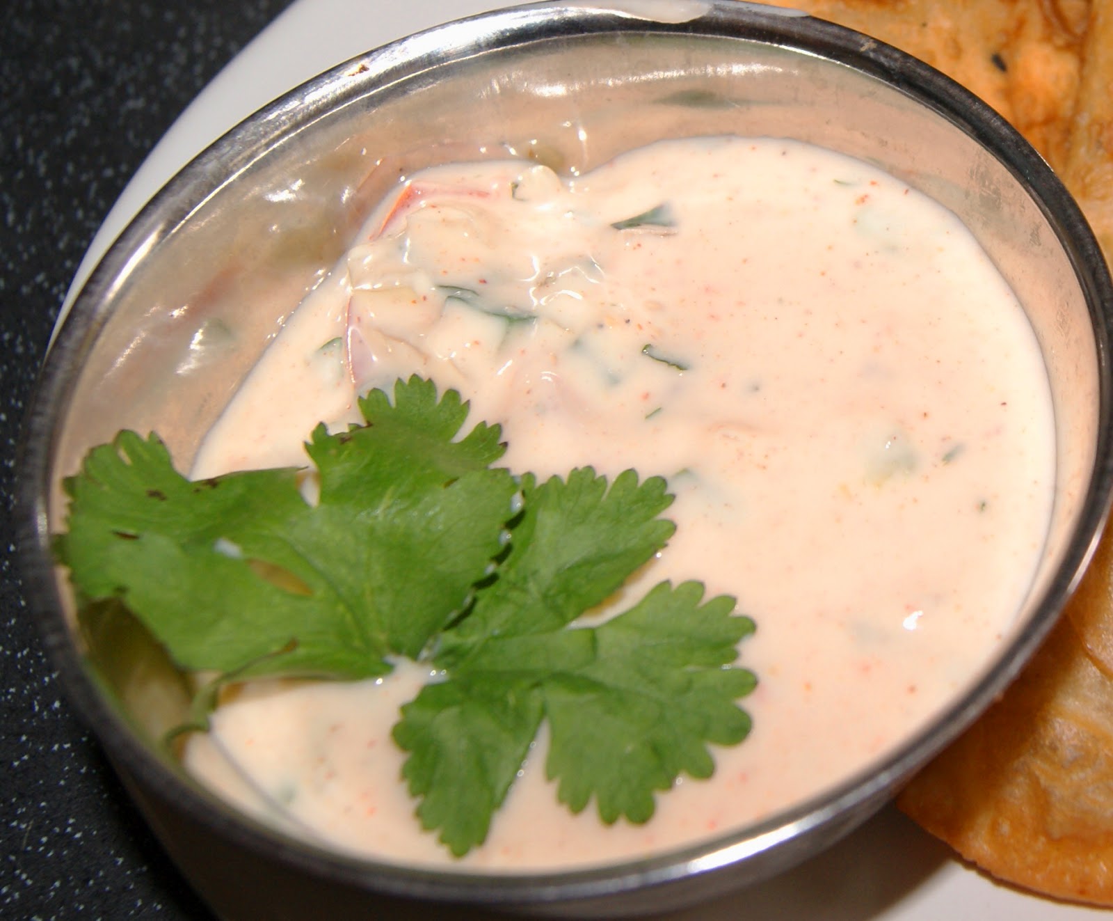 Passion for cooking Mint raita yoghurt dip