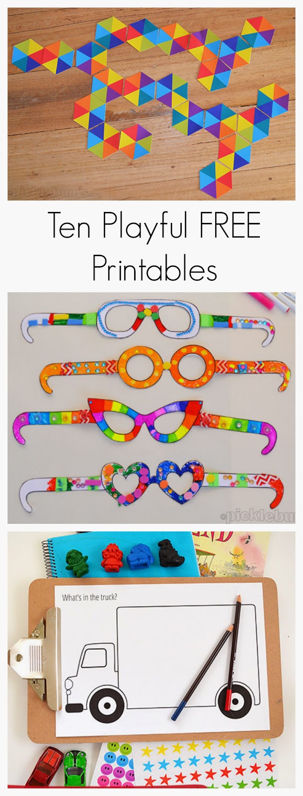 {Guest Post}  Ten Playful Free Printables for Kids by Picklebums for Fun at Home with Kids