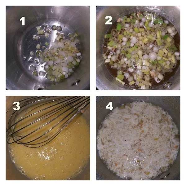 Step by Step pictures of how to make Egg Drop Soup