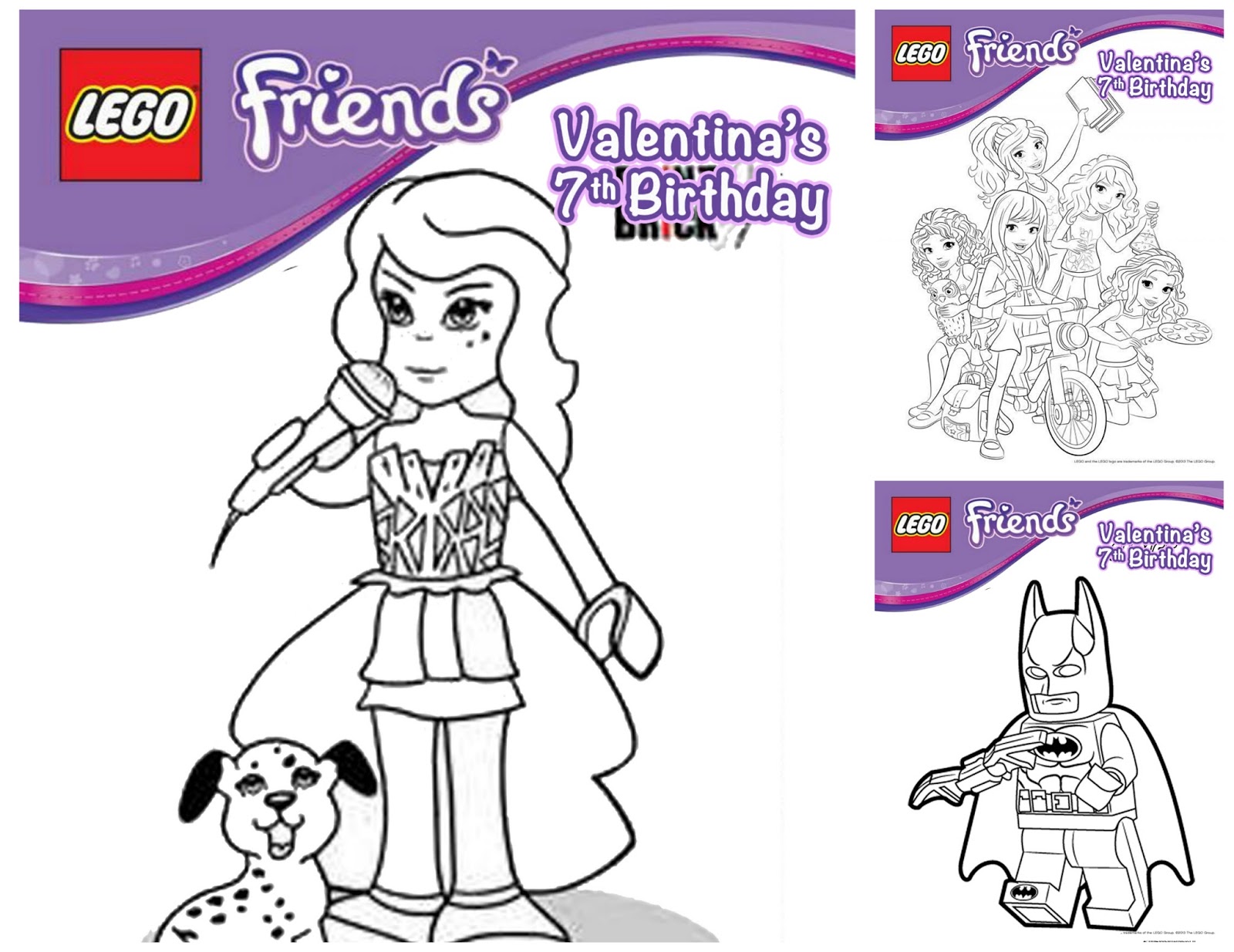 lego friends para colorear