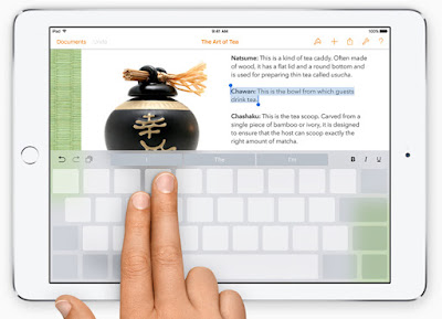 ما هو الجديد في نظام التشغيل iOS 9 ؟ مميزات لوحة المفاتيح للآيباد في iOS 9