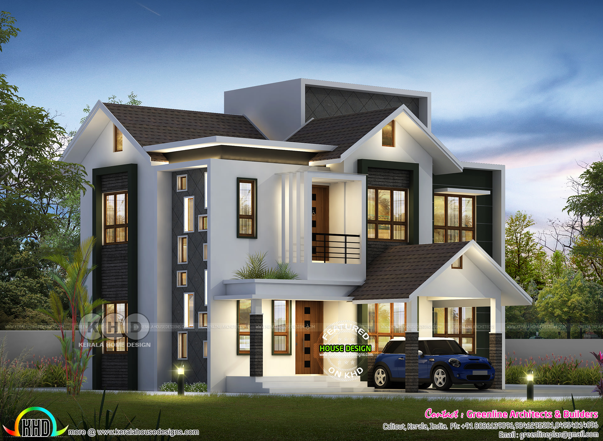 Small Double Storied 1500 Sq Ft Modern 3 Bedroom Home Kerala Home
