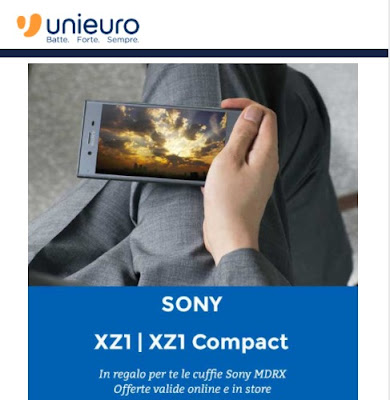 Unieuro: con Sony Xperia XZ1 hai le cuffie Sony MDRXB650BT