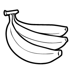 Banana coloring page 1