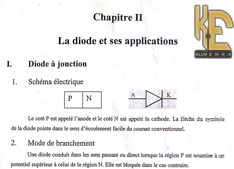 La diode et ses applicationsCP1 « KlubEnsa