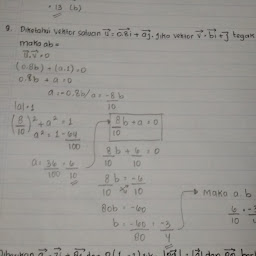 9.diketahui vektor satuan u =0,8i+aj.jika vektor v=bi+j tegak lurus u