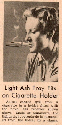 Light ash tray fits on cigarette holder