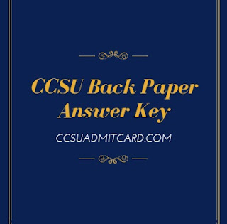 CCSU Back Paper Answer Key 2018 CCSU Back Paper Answer Key