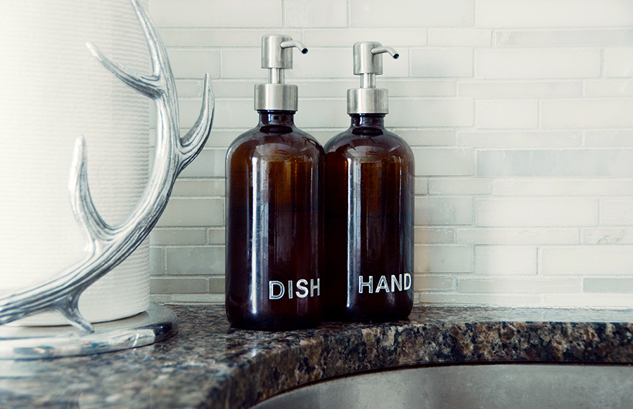 Easy DIY Labeled Soap Dispensers Design Fixation