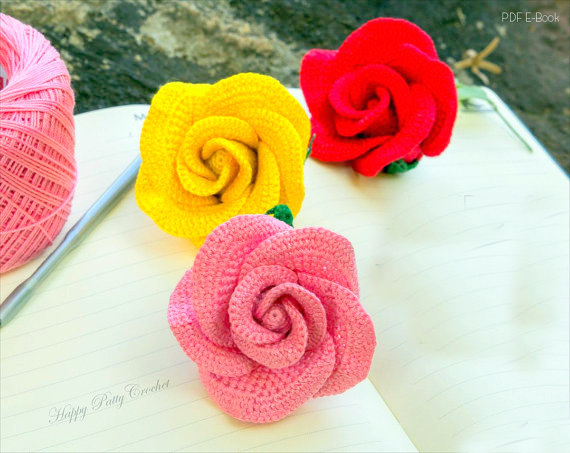 Amigurumi rose crochet pattern