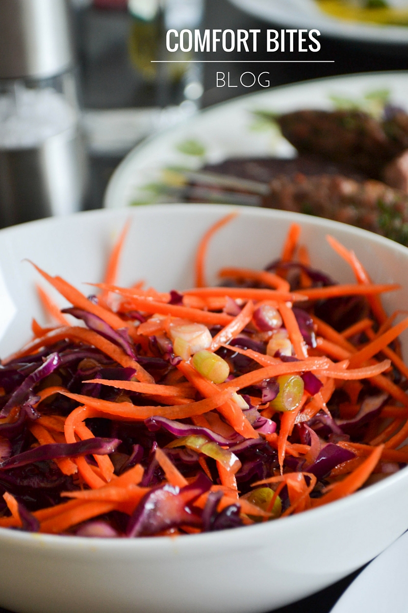 COMFORT BITES BLOG Red Cabbage, Carrot and Spring Onion Salad