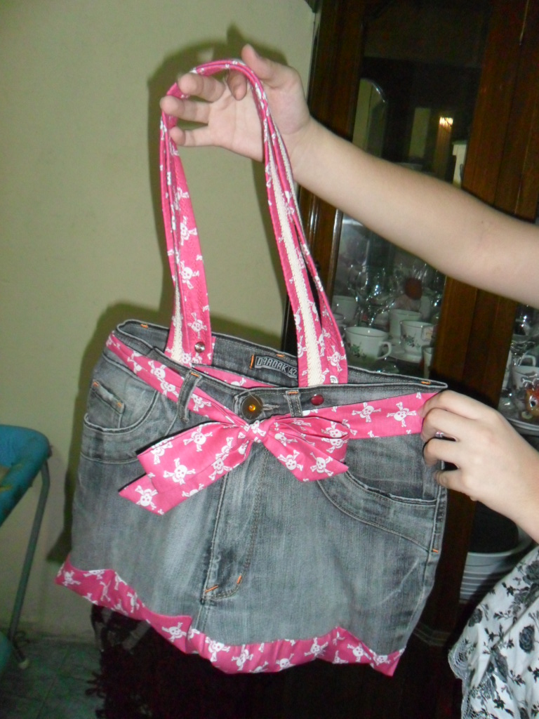 bolsa de jeans velho