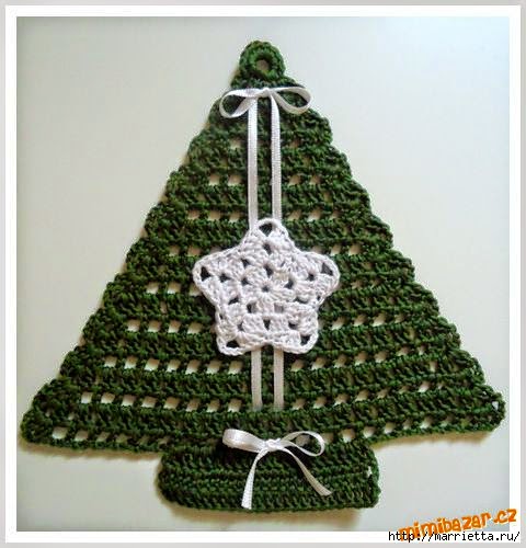 Pino navideño tejido al crochet con diagrama