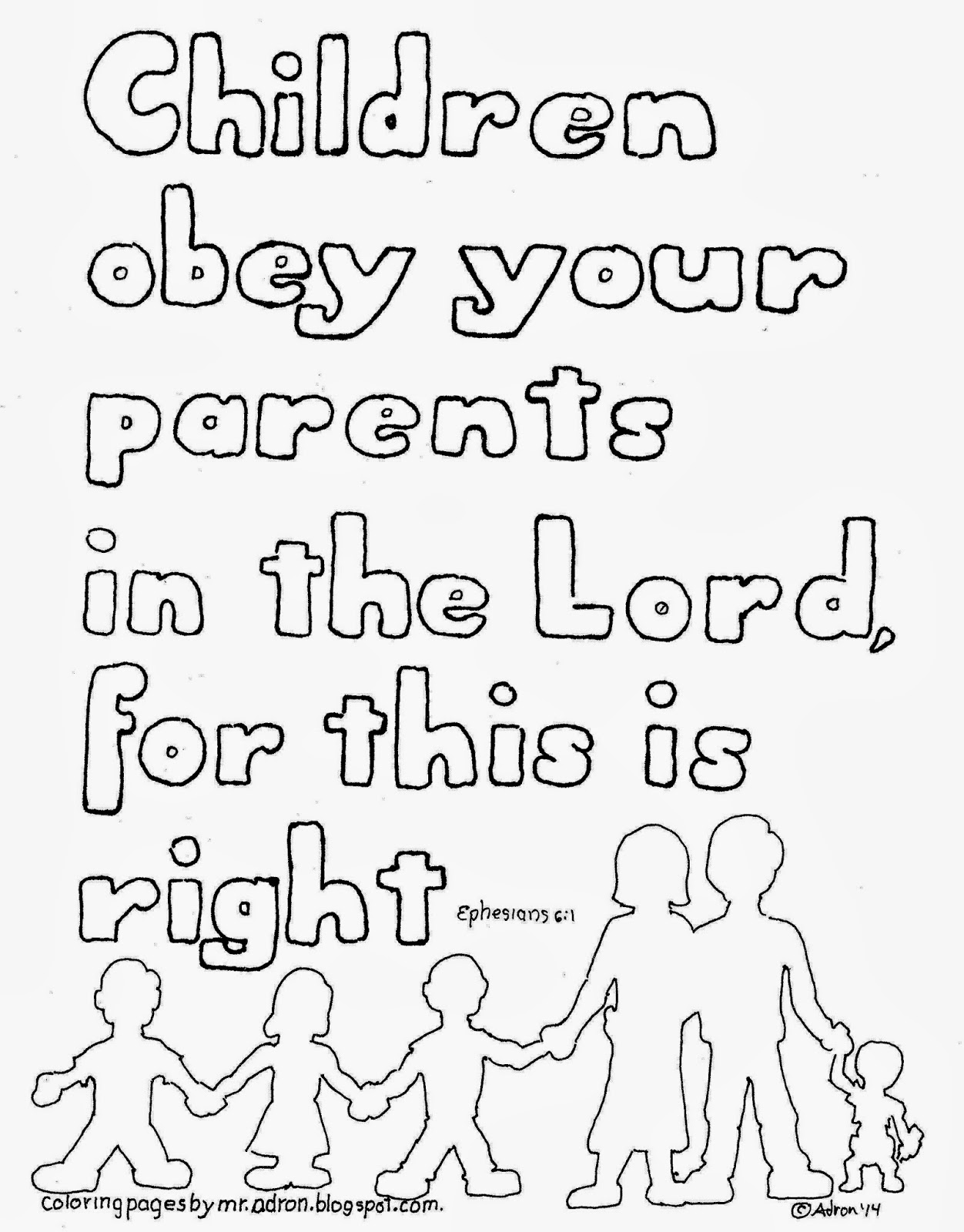 obey parents coloring pages - photo #3