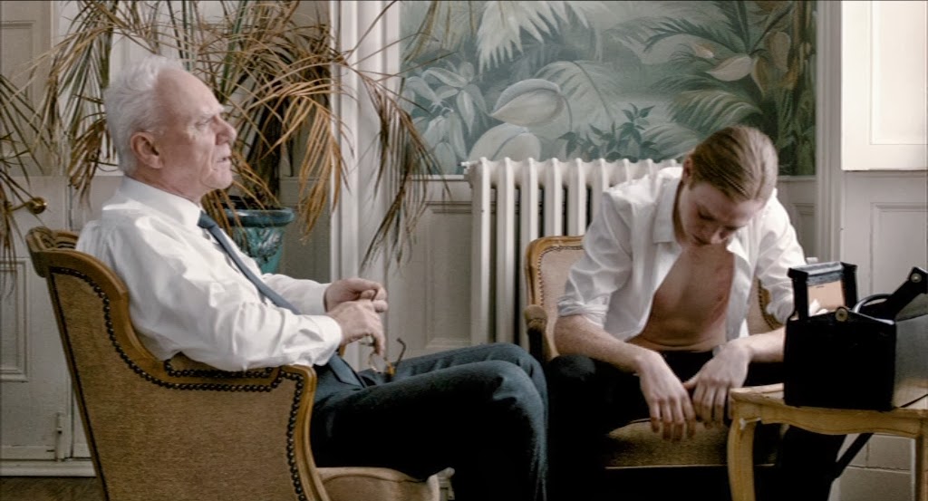 Caleb Landry Jones - Shirtless & Barefoot in "Antiviral" .