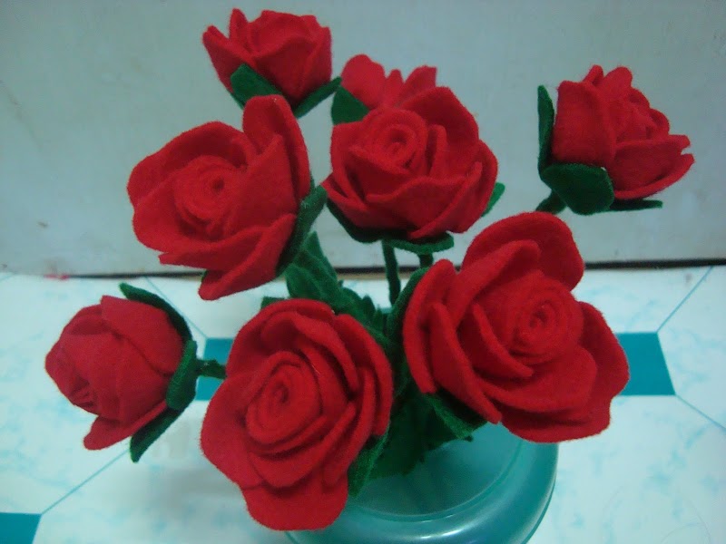 29+ Kerajinan Bunga Mawar Dari Flanel