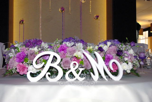 Fioletowa dekoracja wesela w Hotelu Arkas Prószków opolskie