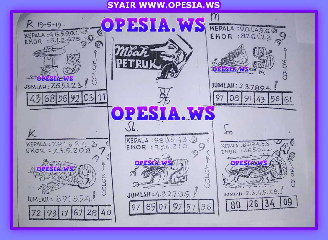 Syair Opesia Ws Sgp Hari Ini