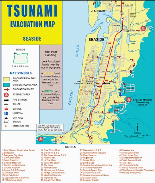 Tsunami flood map