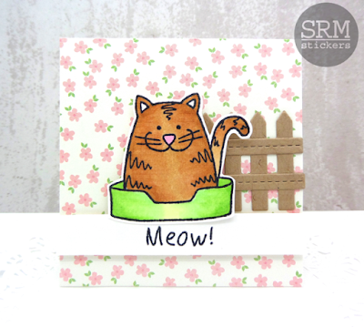 SRM Stickers Blog - PURR-fect Day by Annette - #cards, #cardset #minicards #clearstamps #janesdoodles #acatslife #clearcontainers #giftset