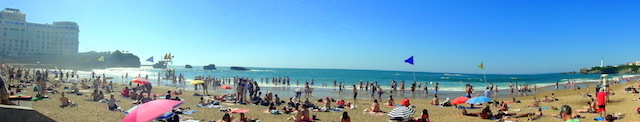 The main beach in Biarritz