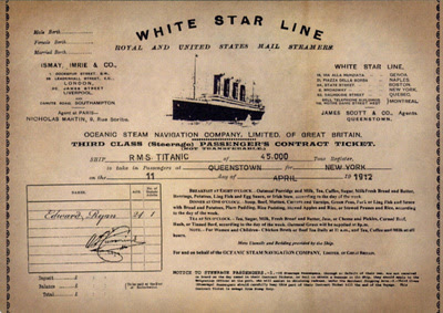 Titanic Ship Tickets - Wowrey - World of Information