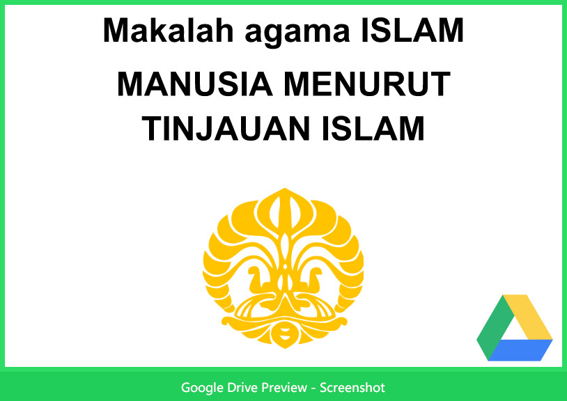 Contoh Makalah Agama Tentang Manusia Menurut Islam Contoh Makalah Agama Tentang Manusia Menurut Islam