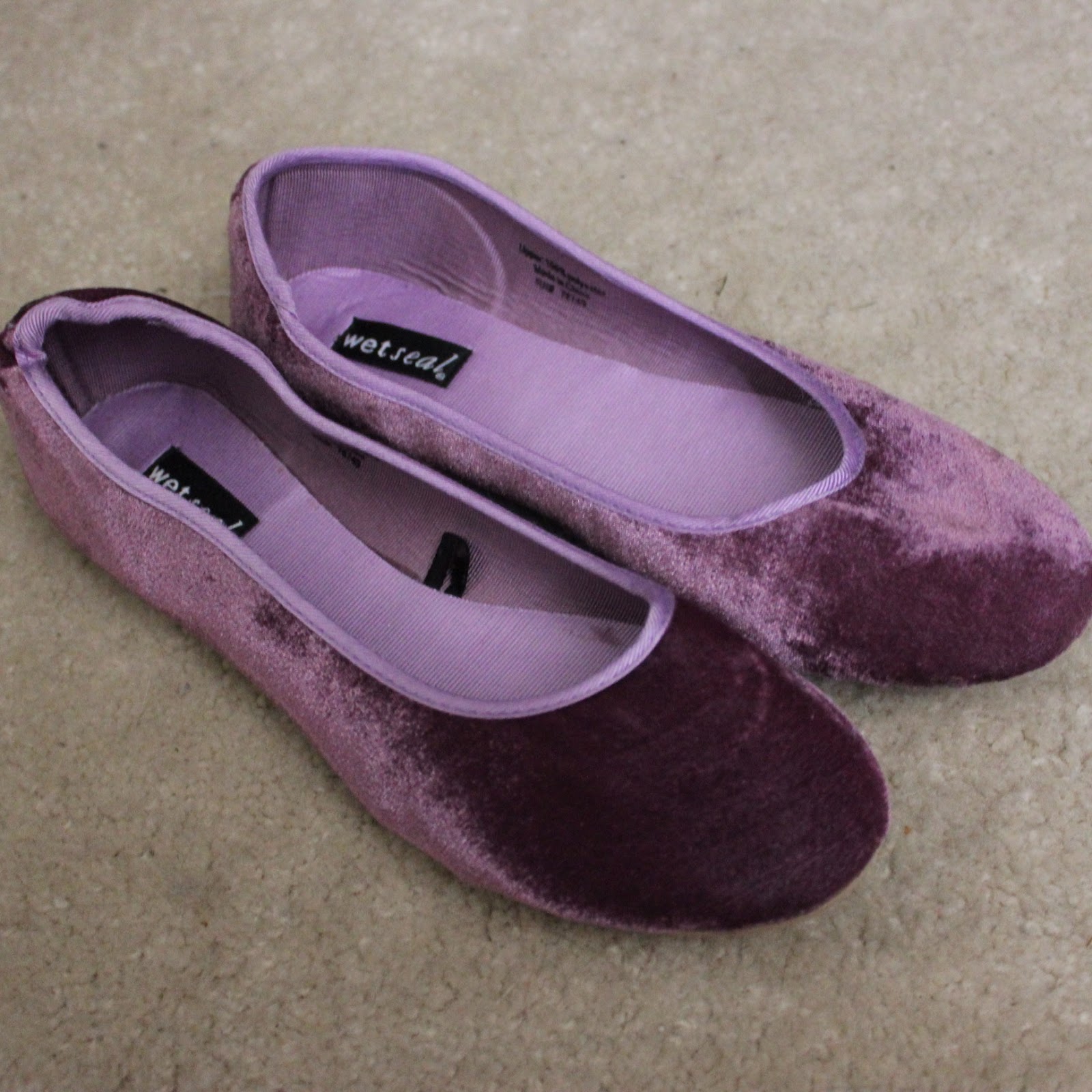 wet ballet flats