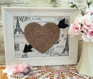 Vintage Paint and more - a vintage Valentine art made diy'd by upcycling  old thrift store items