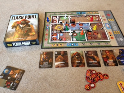 Flash Point Fire Rescue board game in play