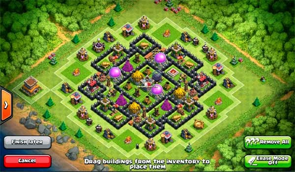 Gambar Layout Farming Base Clash of Clans TH 8 | Seputar Clash Of Clans