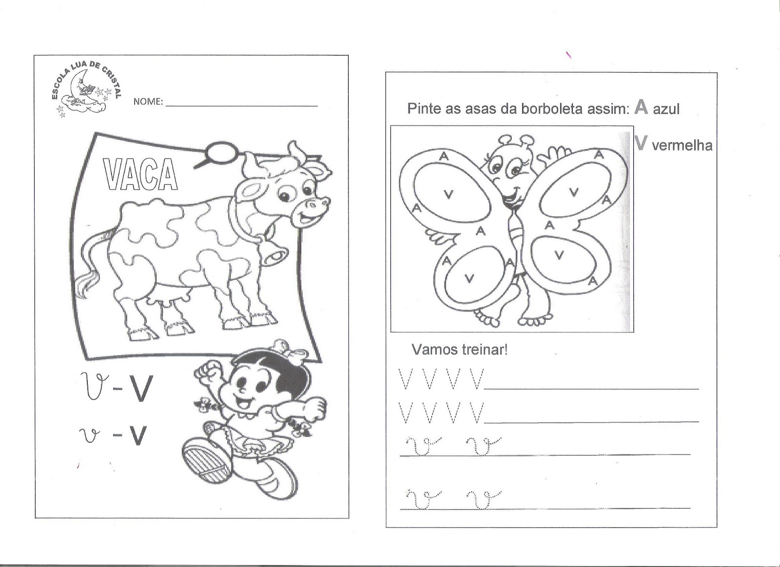 Atividades & cia LETRA V