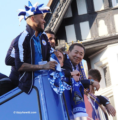 Leicester City FC on parade at Victoria Park, Leicester 16.5.16