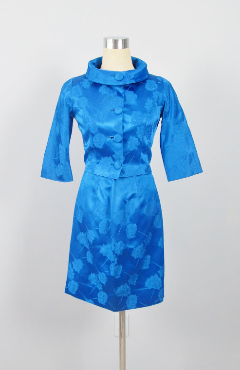 Vintage 1950's Classic Royal Blue Dress Suit