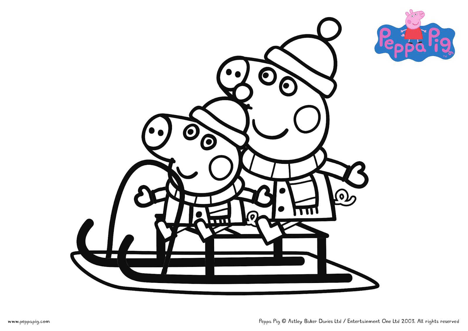 Christmas With Peppa Pig FREE Printable Coloring Sheets More Nanny To Mommy