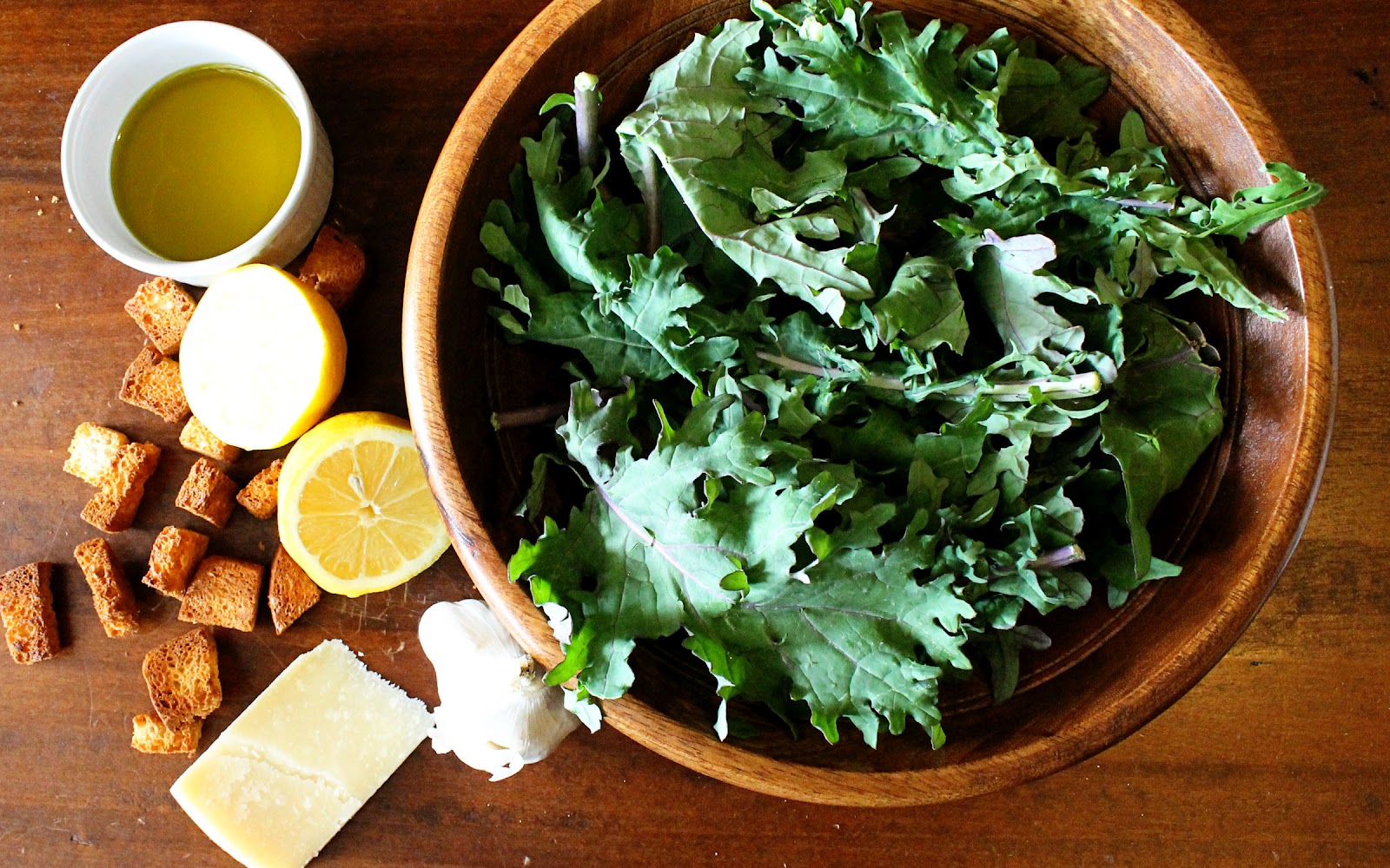 Here On Cherry Lane Russian Kale Salad and Some Gluten Free Croutons