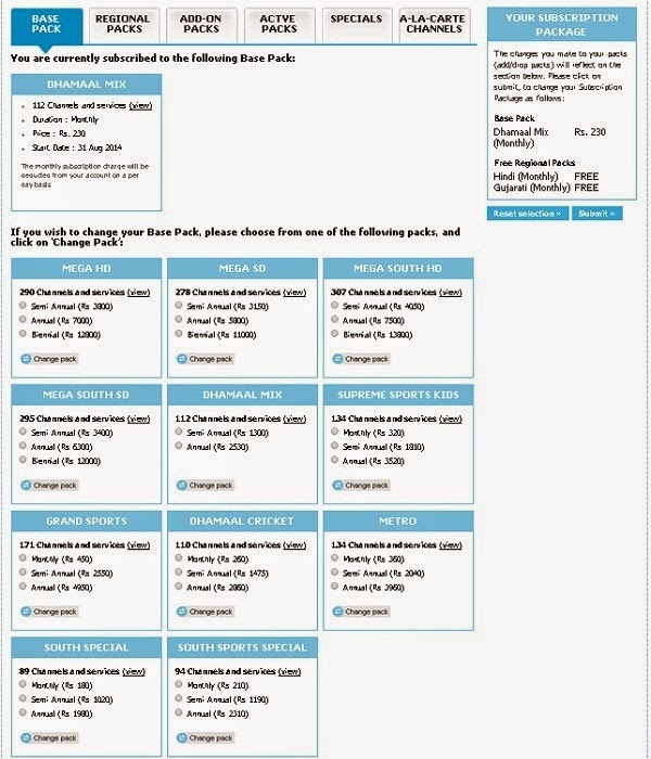 TATA SKY PACKAGES PDF TATA SKY PACKAGES PDF