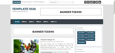 Template Blogger Moderno para todos tipos de blog Template Blogger Moderno para todos tipos de blog