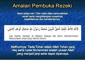 jom bersama amalkan ayat pembuka rezeki