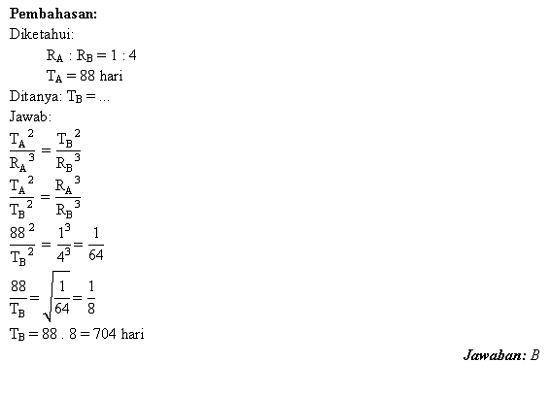 Contoh Soal Fisika Hukum Kepler