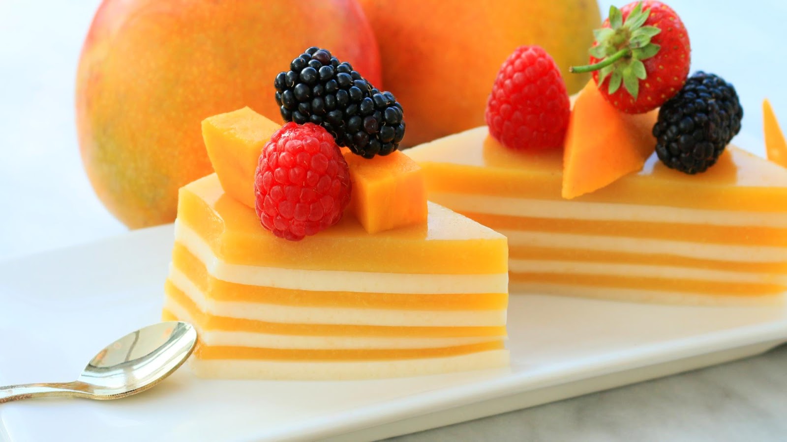 Josephine's Recipes Mango Coconut Jelly Agar Agar Cake Party Food