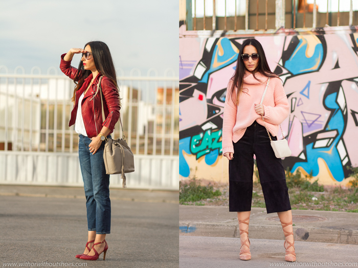 Resumen de los mejores looks del mes de abril de la blogger influencer de moda de Valencia withorwithoutshoes Ideas de looks estilo urbano femenino chic para ir estilosa y con zapatos bonitos