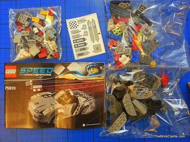 LEGO Speed Champions Porsche 918 Spyder set 75910 box contents