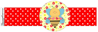 Imprimibles de abejas y flores. Servilletero de abejas y flores.