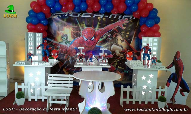 Decoração provençal do Homem Aranha - festa de aniversário infantil